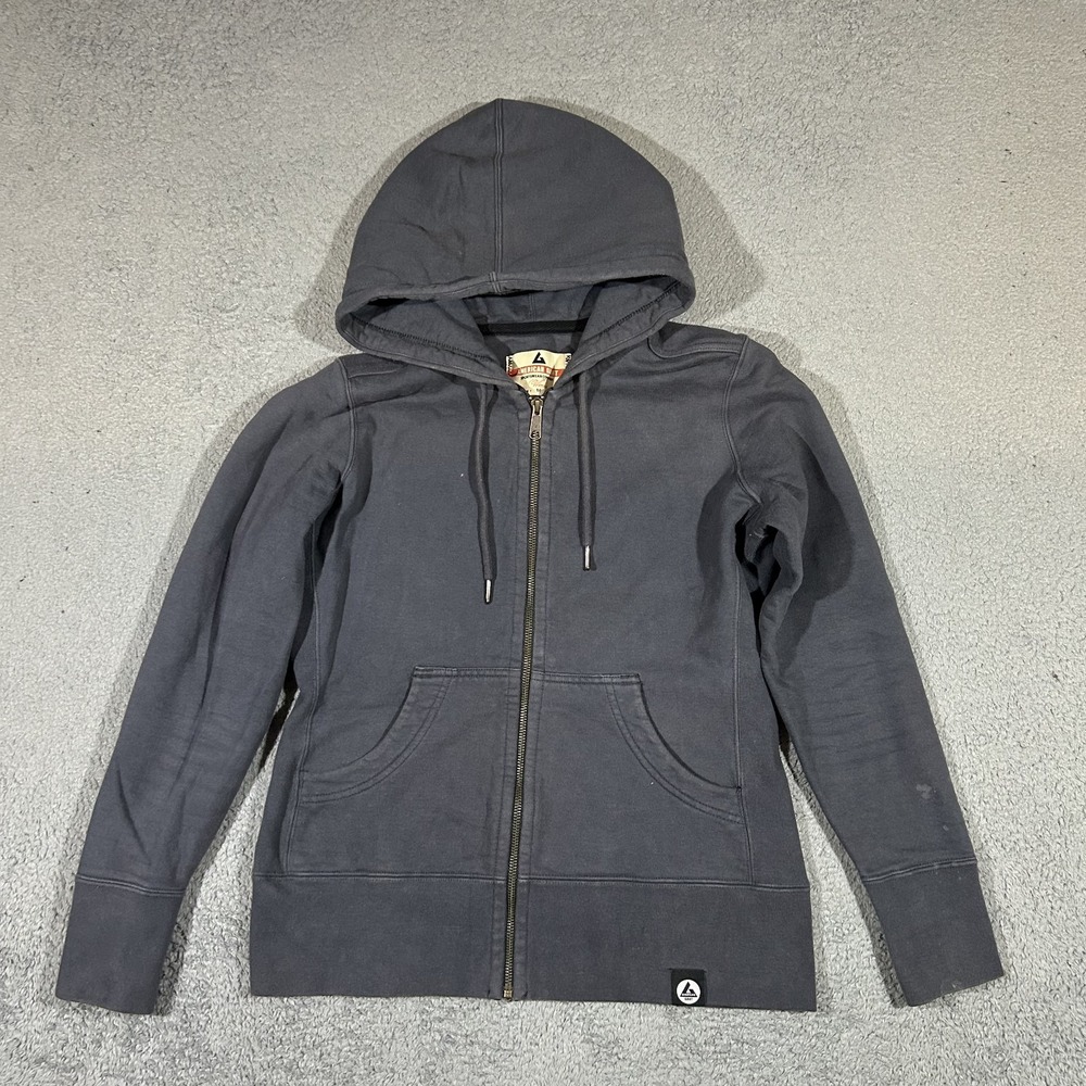 American Giant Hoodie Women’s Medium Blue Full Zip Heavyweight #4000